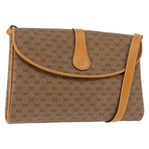 Authentic GUCCI Micro GG Supreme Shoulder Bag PVC Beige Gold 004 261 1923